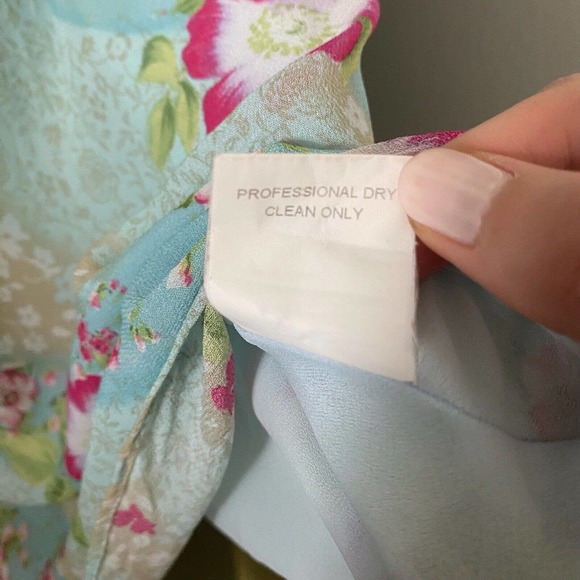 Carrie Hutton Y2K V-Neck Floral Flowy Midi Dress Cut Out Sleeves - Picture 13 of 15